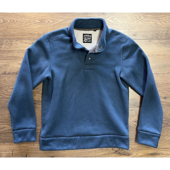Jeremiah and Sons Men’s S Small Flood Blue Sherpa Lined 3 Snap Close Pullover - Picture 1 of 11